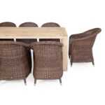 Арбаро С обеденная группа садовая, цвет коричневый ARBC8T-9-SET brown