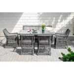 Латте диван двухместный из искусственного ротанга, цвет графит YH-C2169W graphite