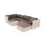 Лунго модуль диванный прямой с подушками, цвет бежевый YH-C1032W beige