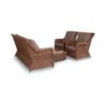 Гляссе лаунж-зона из искусственного ротанга, цвет коричневый GS3C2T-4-SET brown