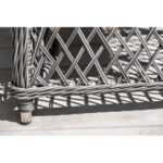 Латте плетеное кресло из искусственного ротанга, цвет графит YH-C1619W-2 graphite