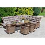 Бергамо плетеный угловой диванный модуль, цвет коричневый YH-C2599W brown