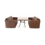 Мокко обеденная группа плетеная из ротанга, цвет коричневый MS22T-3-SET brown