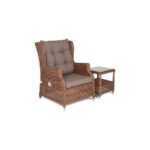 Форио кресло раскладное плетеное, цвет коричневый YH-C1543D brown