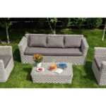 Капучино лаунж-зона из искусственного ротанга, цвет бежевый KS3C2T-4-SET beige