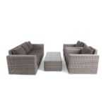 Боно лаунж-зона из искусственного ротанга, цвет серый BS3C2T-4-SET gray