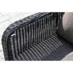 Гляссе кресло плетеное из искусственного ротанга, цвет графит YH-C1579W-2 graphite