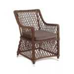 Латте плетеное кресло из искусственного ротанга, цвет коричневый YH-C1619W-2 brown