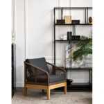 Канны лаунж-зона 4-местная из роупа со столиком Канны (серый гранит), основание дуб, роуп коричневый KANS2C2TJ-4-SET-gr brown