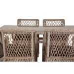 Латте обеденная группа плетеная, цвет бежевый LC6T-7-SET beige