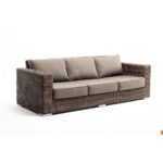 Боно диван из искусственного ротанга трехместный, цвет коричневый YH-C3515W brown