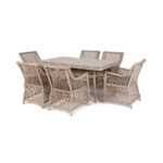 Латте обеденная группа плетеная, цвет бежевый LC6T-7-SET beige