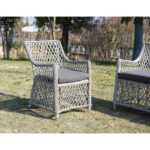 Латте плетеное кресло из искусственного ротанга, цвет бежевый YH-C1619W-2 beige