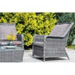 Гляссе кресло плетеное из искусственного ротанга, цвет графит YH-C1579W-2 graphite