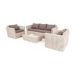 Капучино лаунж-зона из искусственного ротанга, цвет бежевый KS3C2T-4-SET beige