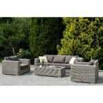 Боно лаунж-зона из искусственного ротанга, цвет серый BS3C2T-4-SET gray