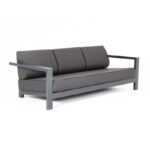 Гранада диван трехместный, каркас из алюминия, ткань Savana Graffit GRA-S3-001 D-grey