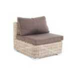 Лунго модуль диванный прямой с подушками, цвет бежевый YH-C1032W beige