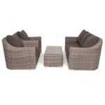 Фабриция лаунж-зона из искусственного ротанга, цвет серый FS3C2T-4-SET gray