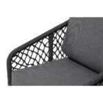 Канны лаунж-зона 4-местная из роупа узелкового плетения, каркас алюминий, роуп темно-серый KANS2C2TDK-4-SET D-gray