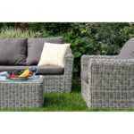 Фабриция лаунж-зона из искусственного ротанга, цвет серый FS3C2T-4-SET gray