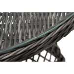Алиса кофейный комплект из искусственного ротанга, цвет графит ALC2T1-3-SET graphite