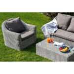 Фабриция кресло из искусственного ротанга, цвет серый YH-C1216W-1 gray