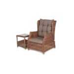Форио кресло раскладное плетеное, цвет коричневый YH-C1543D brown