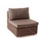 Лунго модуль диванный прямой с подушками, цвет коричневый YH-C1032W brown
