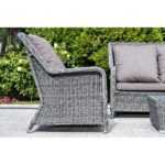 Гляссе кресло плетеное из искусственного ротанга, цвет графит YH-C1579W-2 graphite