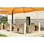 Равенна плетеное кресло из искусственного ротанга, цвет бежевый YH-C1103W beige