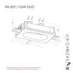 Встраиваемый светильник IZAR DUO SN007