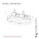 Встраиваемый светильник IZAR 80 DUO SN022