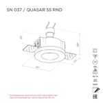 Встраиваемый светильник QUASAR 55 RND SN037
