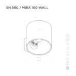 Настенный светильник MIRA 160 WALL SN500