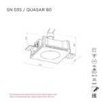 Встраиваемый светильник QUASAR 80 SN035