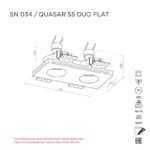 Встраиваемый светильник QUASAR 55 DUO FLAT SN034