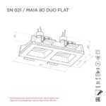Встраиваемый светильник MAIA 80 DUO FLAT SN021