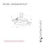 Встраиваемый светильник QUASAR 55 FLAT SN032