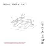 Встраиваемый светильник MAIA 80 FLAT SN002