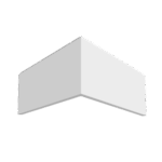Плинтус белый Ultrawood арт. Base 0023 p (2000 x 120 x 12 мм.)