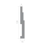 Плинтус Ultrawood арт. Base 1216 i (2000 х 120 х 16 мм)