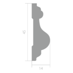 Молдинг Ultrawood арт. U 0002 i (2000 х 45 х 14 мм)