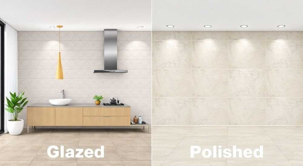 Чем отличается глянцевая плитка от полированной