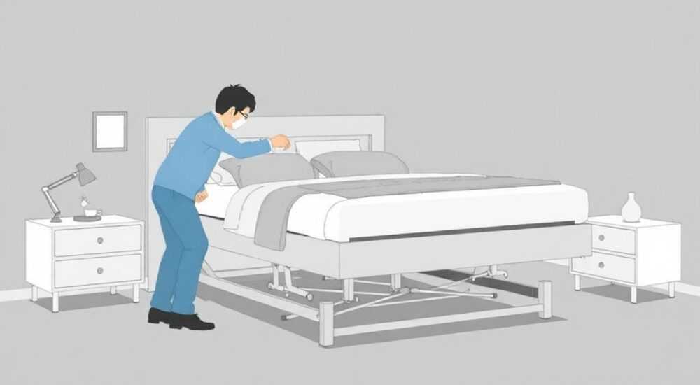 Как опустить подъемный механизм у кровати