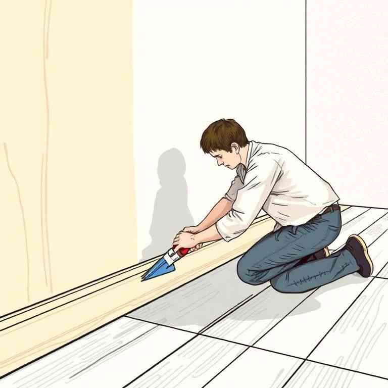 Как правильно клеить плинтуса на пол из мдф