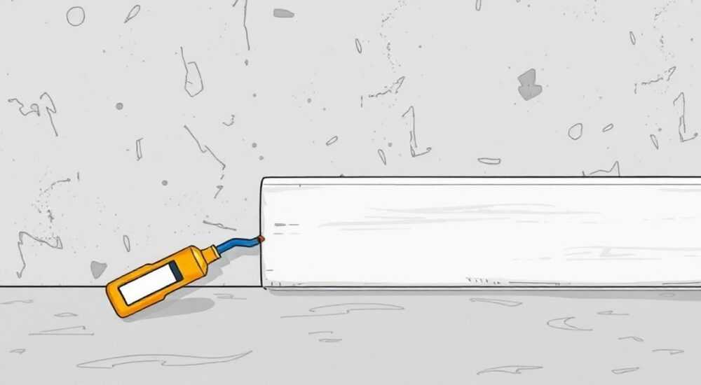 Как приклеить плинтус к бетонной стене