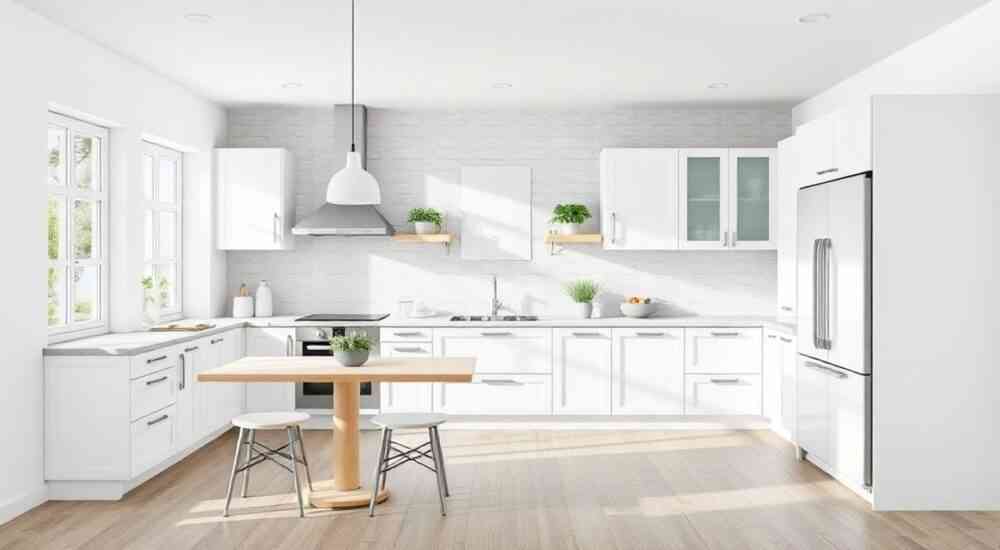 Какие обои подходят для кухни с белой мебелью фото