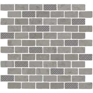 MBD011 Про Лаймстоун Антика 3 мозаичный серый матовый 32х30х0