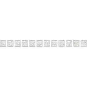 POF001 Карандаш Бисер белый серебро бордюр Керама Марацци